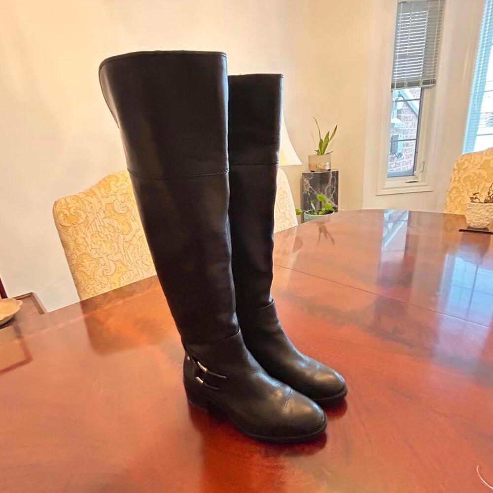 Vince Camuto 100% Leather Tall Over The Knee Boots Women's Size 5.5 / 351/2